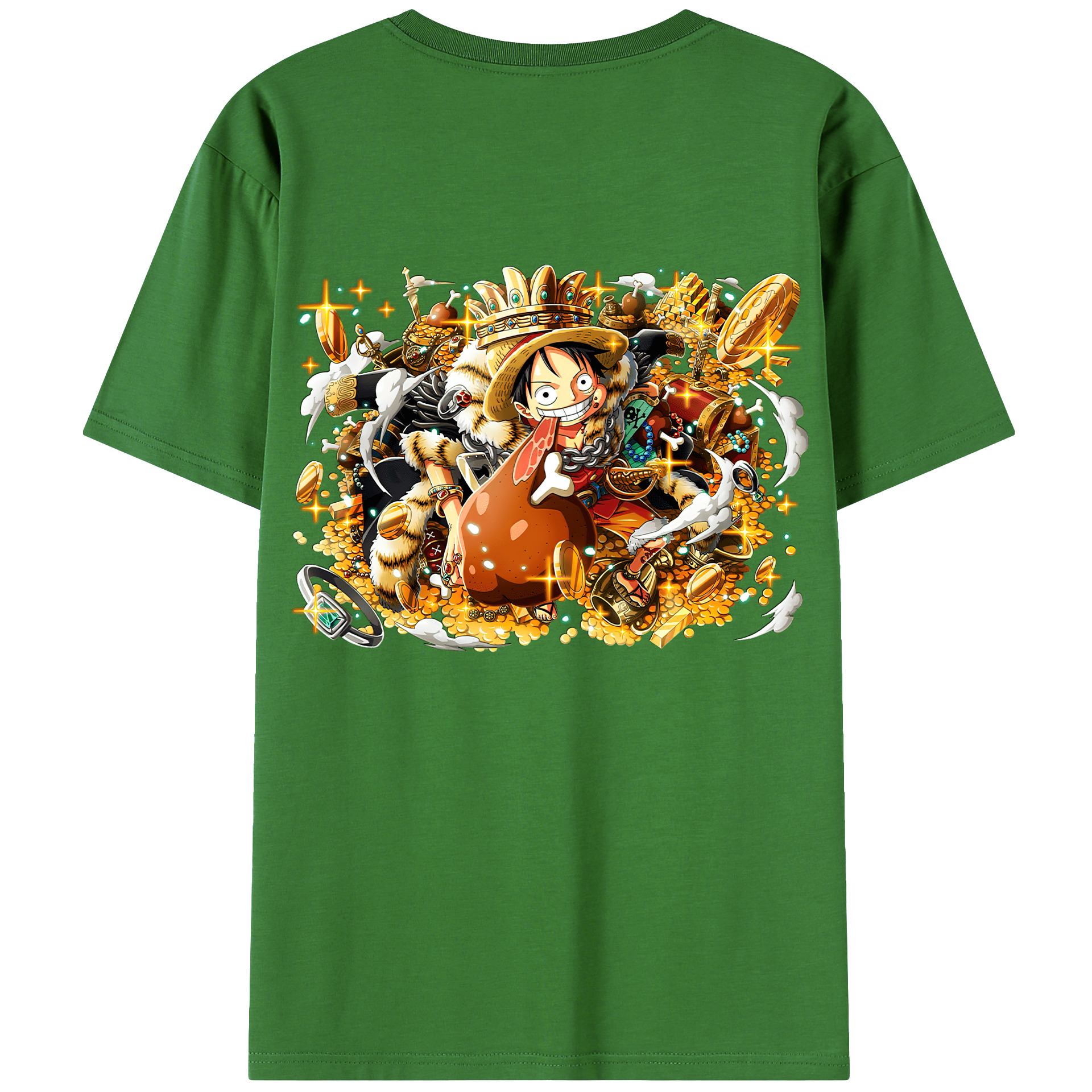 ワンピース モンキー・D・ルフィ ONE PIECE Monkey D. Luffy レディース半袖Tシャツ(バックプリント)